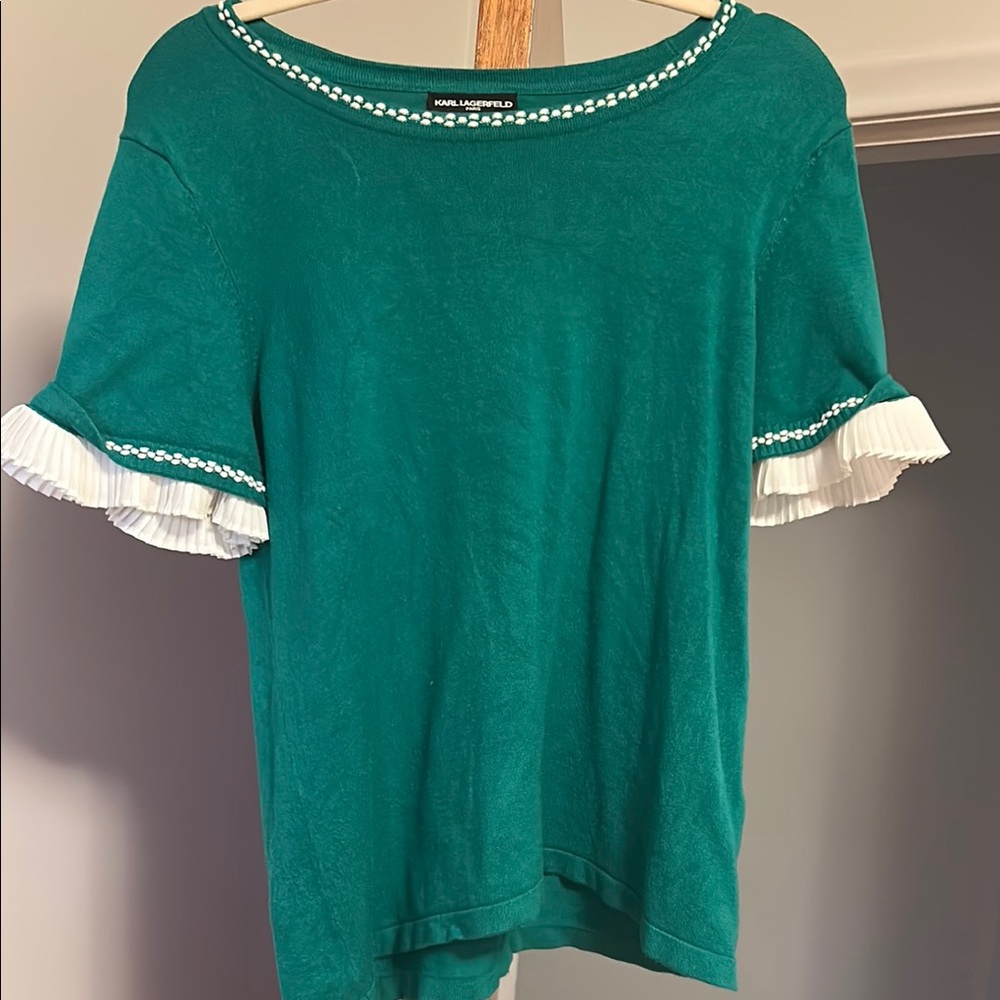 Karl Lagerfeld Green Women's Top